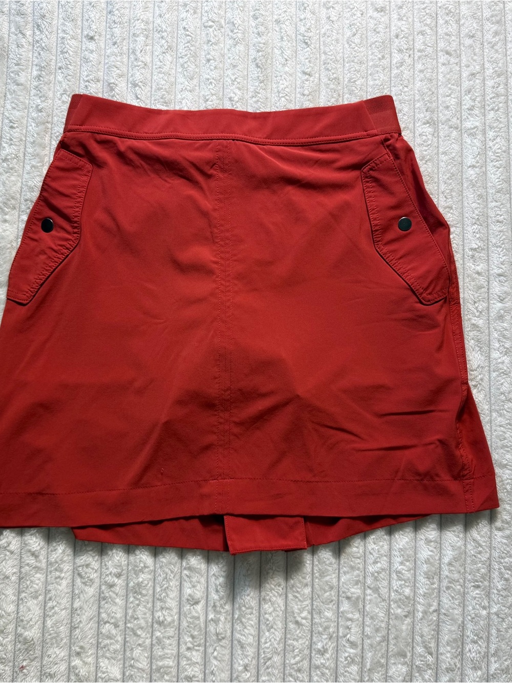 Athleta Women’s Orange Athletic Skort 12 Pull-On Solid Short Golf Pockets